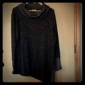A-line cow neck sweater
